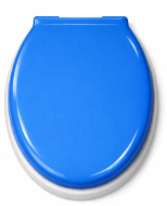 NUEVO ASIENTO PARA INODORO UNIVERSAL PESCADAS CON TAPA AZUL