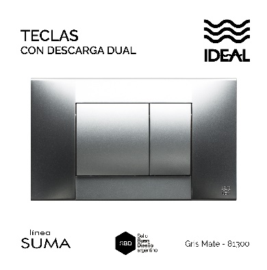 TAPA CON 2 TECLAS (SOLO VISTA ) PARA COD. 81000 - GRIS METALIZADA