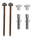JUEGO DE 2 TORNILLOS DE BCE PARA FIJACIÓN DE INODORO Y BIDET DE 80 mm