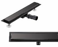 DESAGÜE LINEAL DE 70 CM PLENO/REVESTIR ( reversible - permite colocar el revestimiento cerámico deseado) - Terminacion Acero 304 Negro Mate