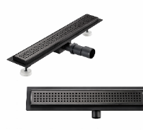 DESAGÜE LINEAL DE 70 CM CÍRCULO - Terminacion Acero 304 Nergro Mate